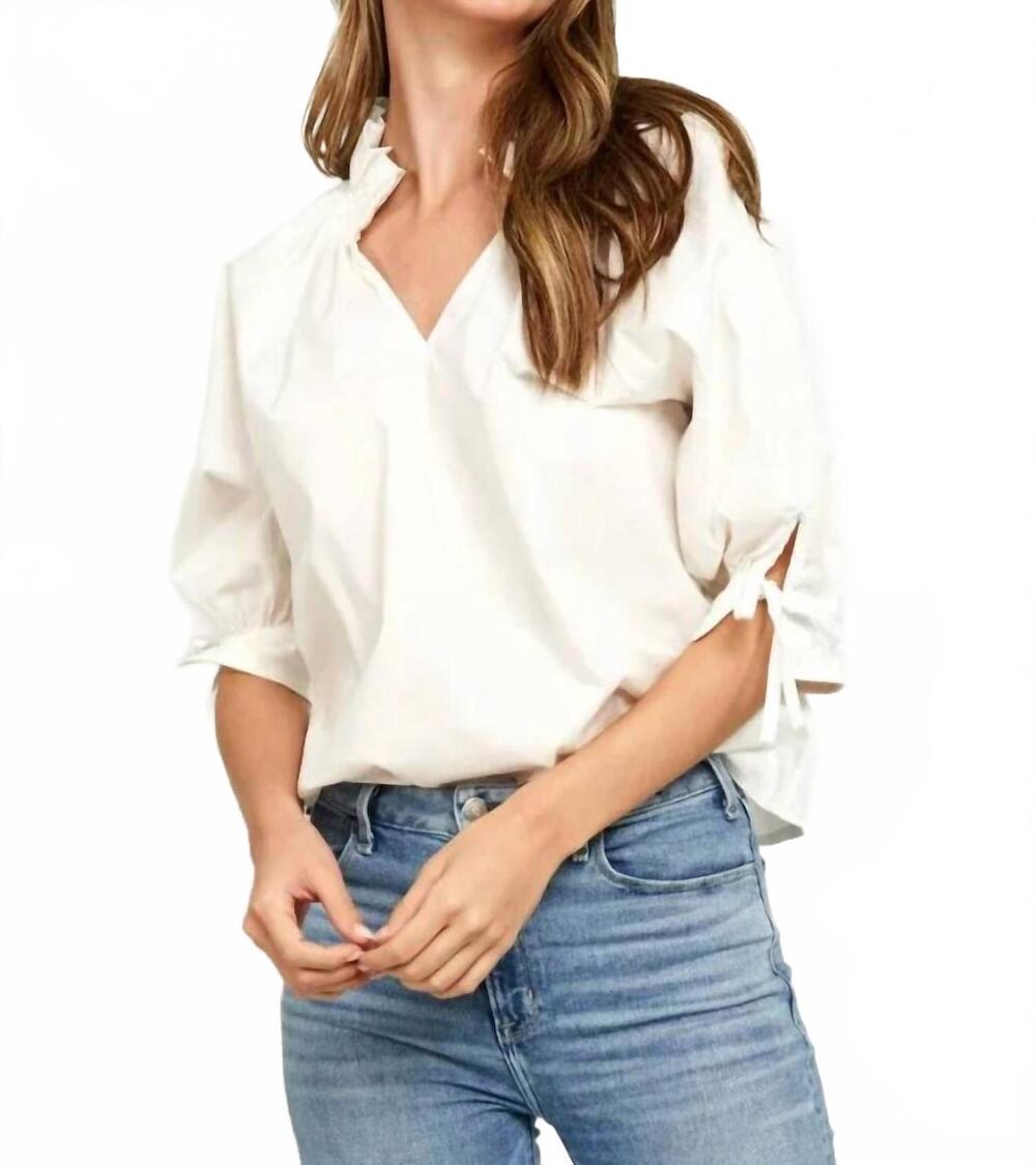 NEW SOFIA eloise top in white